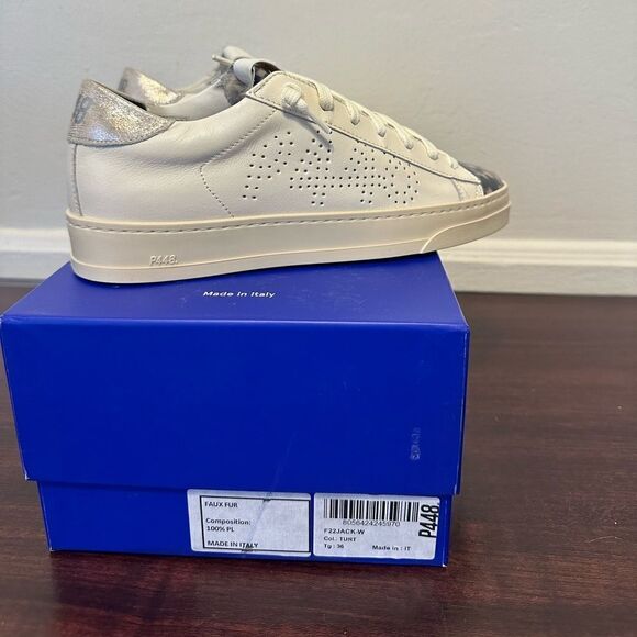 Women’s P448 leather sneakers in beige size 6-6,5 / EU36 new - Picture 9 of 16